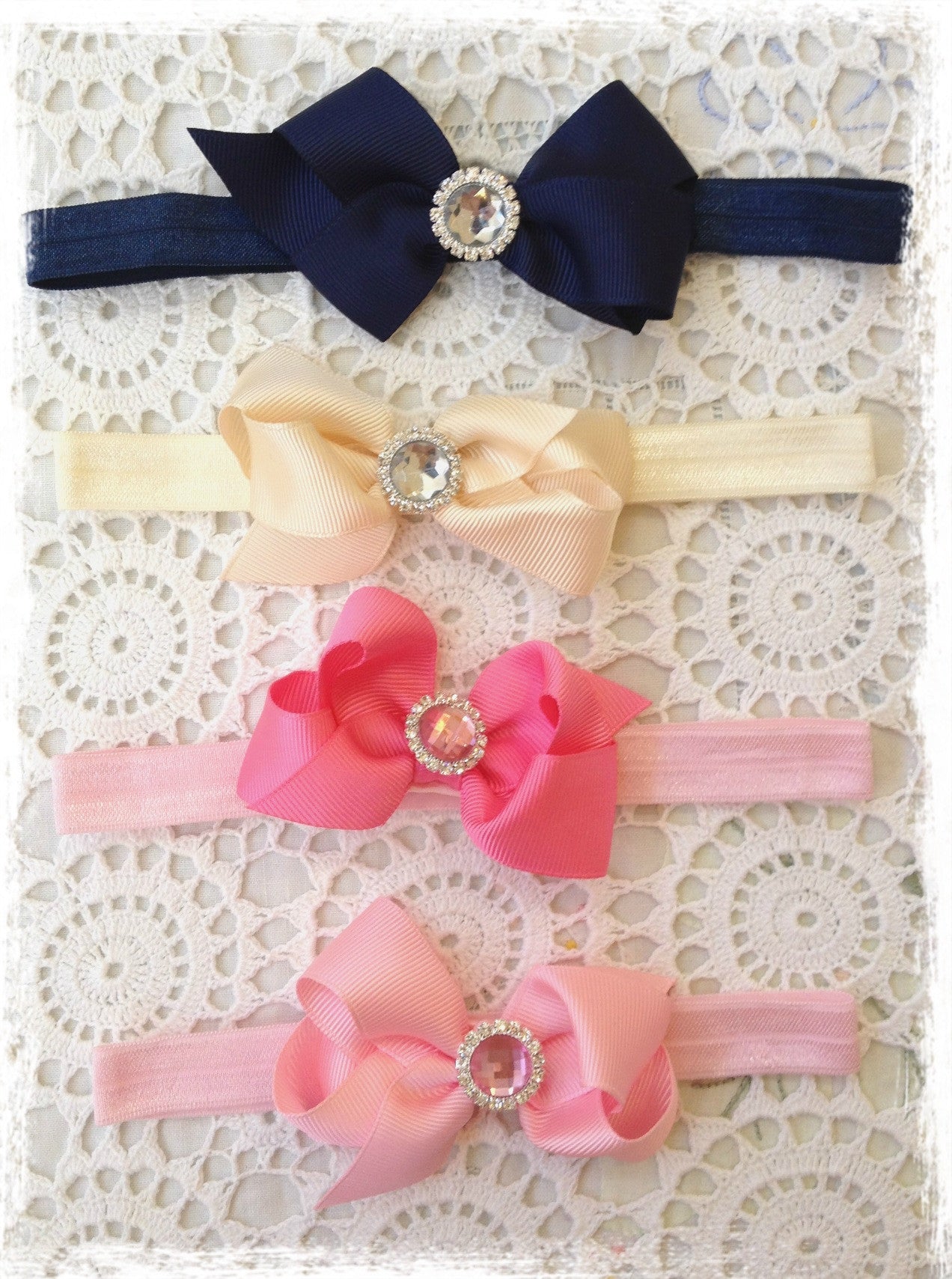 Baby & Girl Bow Headband. BRGN24