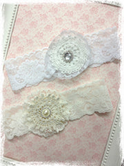 Baby, girl, lady white or ivory vintage christening flower girl bridal fascinator lace flower headband  FLHD70