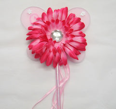 Baby pink, lilac or hot pink gerbera flower fairy wand. Wand02