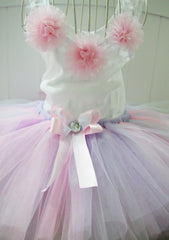 Baby to tween lilac or pink floral singlet tank top.SINGLET16