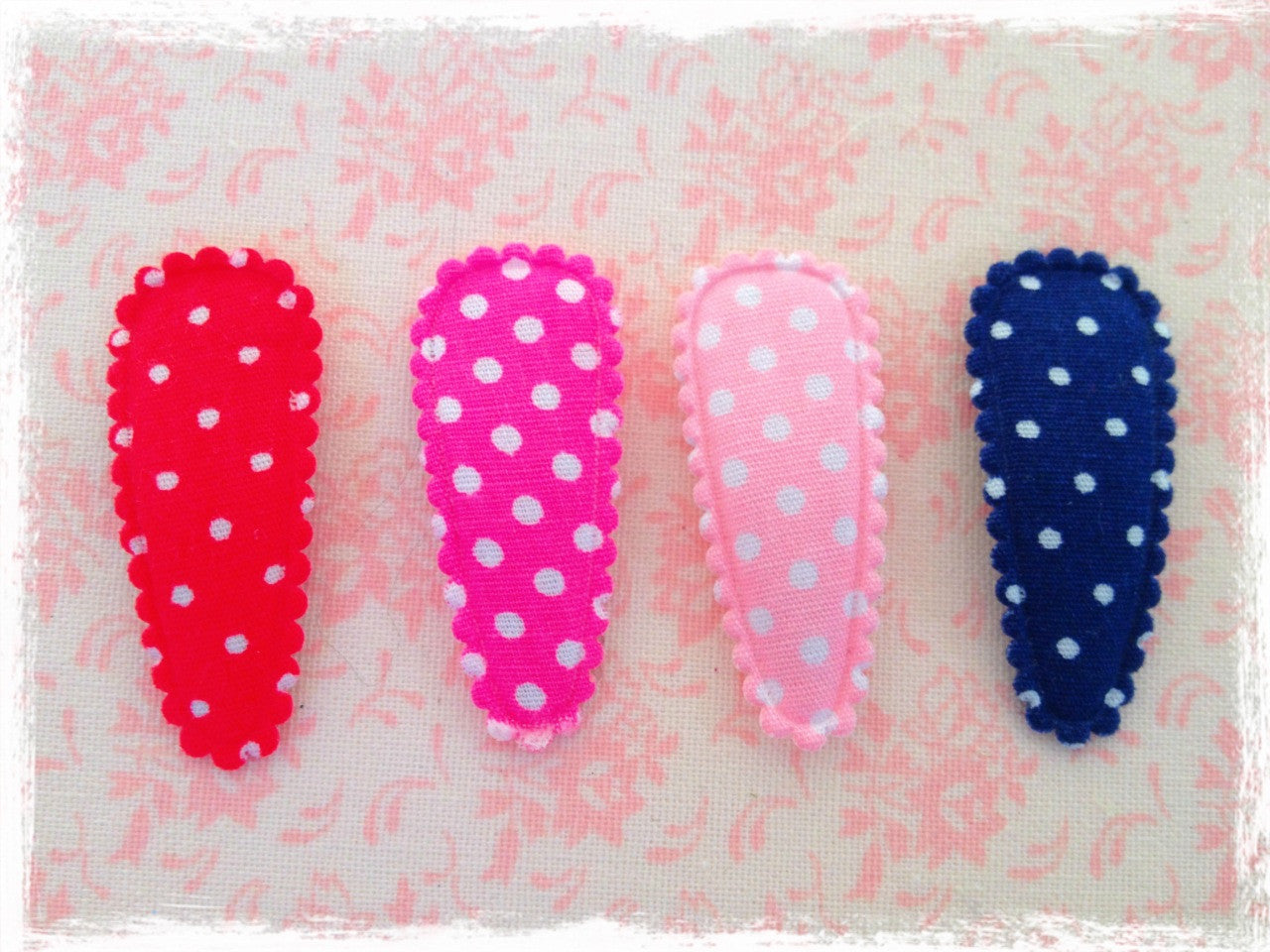 Baby & Girl Polka Dot Non-slip Snap Hair Clips.