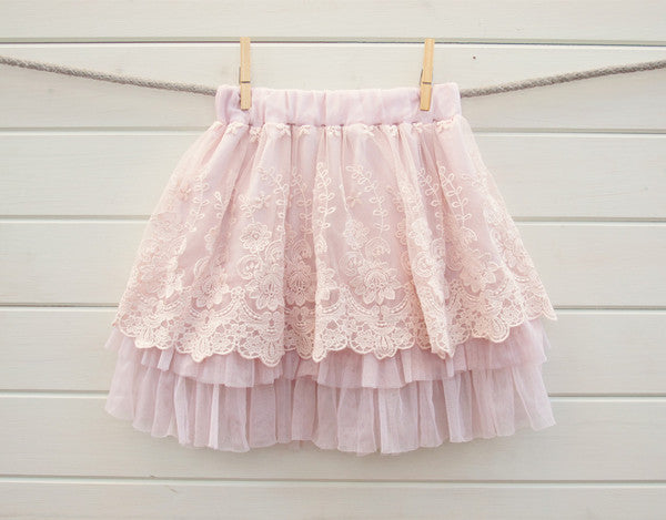 little girl vintage lace skirt