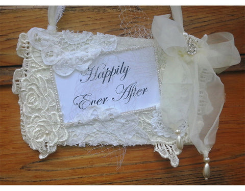 Lace wedding sign (Happily ever after)