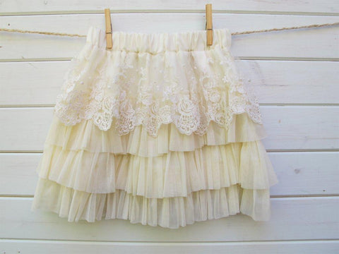 little girl vintage lace skirt