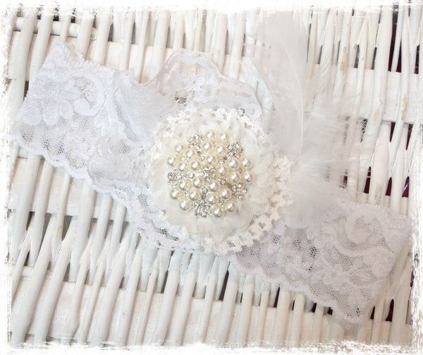 Baby, girl, lady white or ivory christening flower girl bridal fascinator flower headband FLHD58
