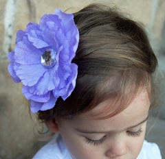 Baby & girl white, ivory, baby pink, lilac, black, red, purple, hot pink rose on hair clip christening flower girl. clip53