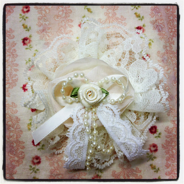 Baby girl lady ivory, white or pink vintage  flower non slip hair clip christening flower girl.clip38