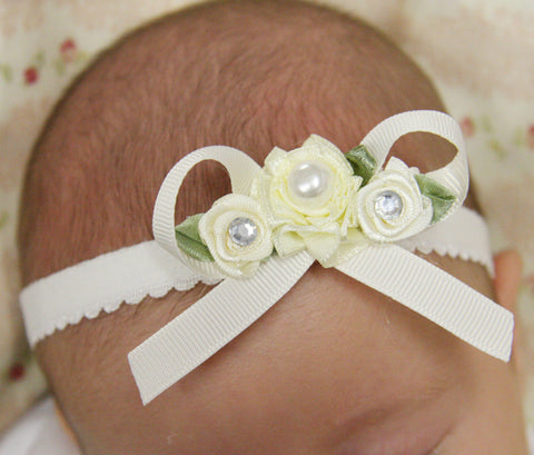 Baby, girl, lady white, ivory or pink vintage christening flower girl bridal fascinator lace flower headband  FLHD39