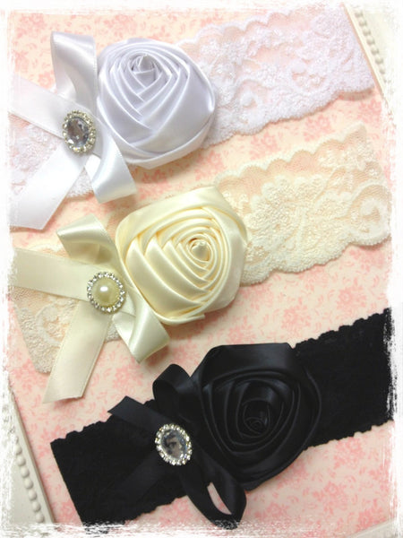 Baby, girl, lady white, ivory or black vintage christening flower girl bridal fascinator lace flower headband  FLHD40