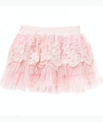 Baby & Girl Pink or Ivory lace Layered Tutu