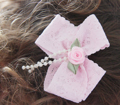 Baby & Girl Lace Bow Hair Clip - Clip01