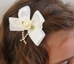 Baby & Girl Satin Bow Hair Clip - Clip07