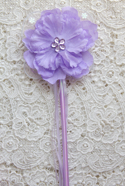 Lilac or purple peonie flower fairy wand. Wand04