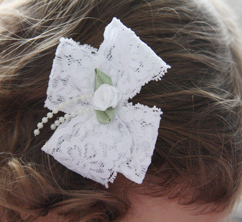Baby & Girl Lace Bow Hair Clip - Clip01