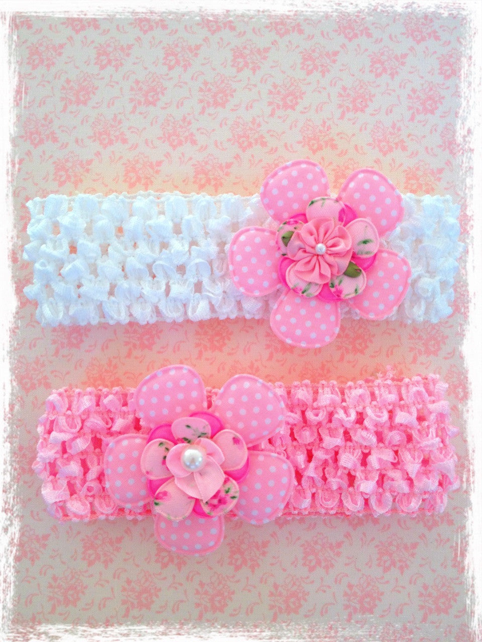 PINK OR WHITE FLOWER HEADBAND BRGN01