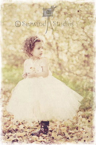 Baby & Girl Flower Girl Vintage Inspired Tutu Dress - TUFW08