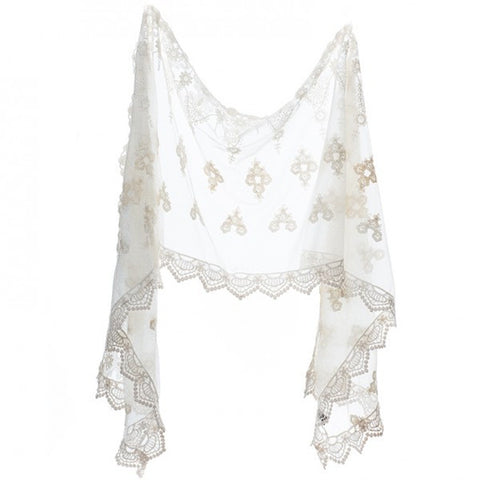 Cream Lace scarf/shawl