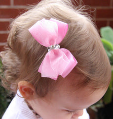 Baby & Girl Christening & Flower Girl Bow Hair Clip - Clip12