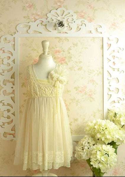 Ivory vintage lace dress