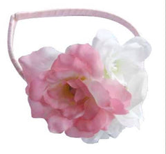 Girl & lady ivory or white or pink vintage christening flower girl bridal fascinator flower headband FLHD25