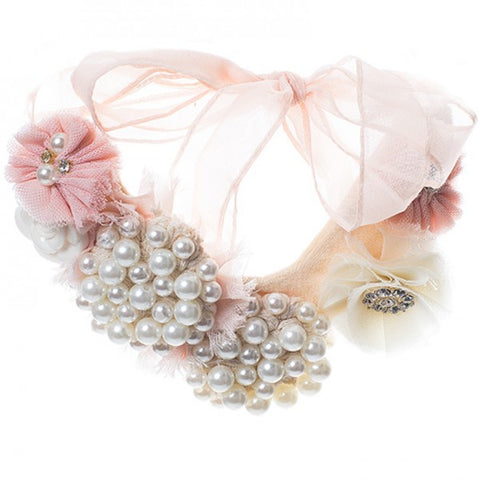 Vintage pearl bling necklace. Neck01