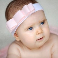 Baby, girl, lady white pink or ivory christening flower girl bridal fascinator princess bow headband